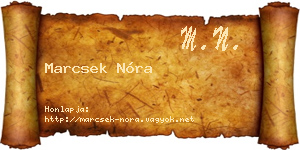 Marcsek Nóra névjegykártya