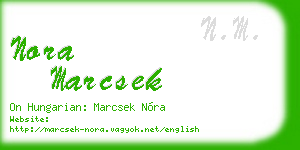 nora marcsek business card